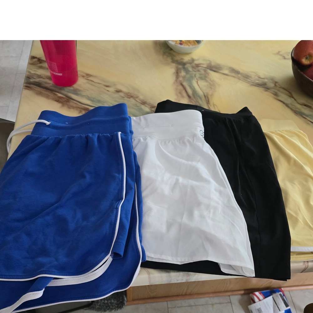 Lot of 4 Active Skorts Shorts XXL All in Motion Old Navy Blue White Black Yellow